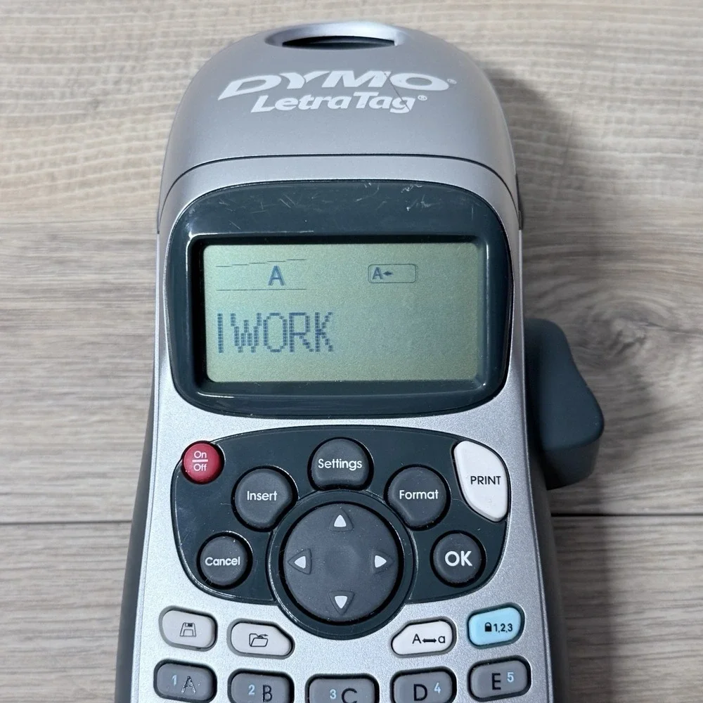 DYMO LetraTag LT-100H Handheld‎ Label Maker Silver Office Home Business - Tested